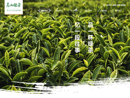 高山绿茶模板图片