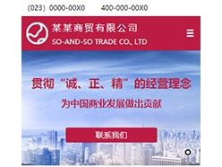 重庆某某商贸有限公司网站手机模板